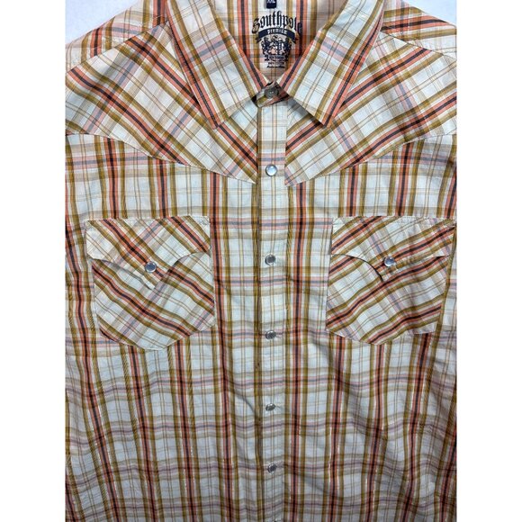 Southpole Premium Edition XXL Mens Plaid Button-Up Shirt - Picture 4 of 12